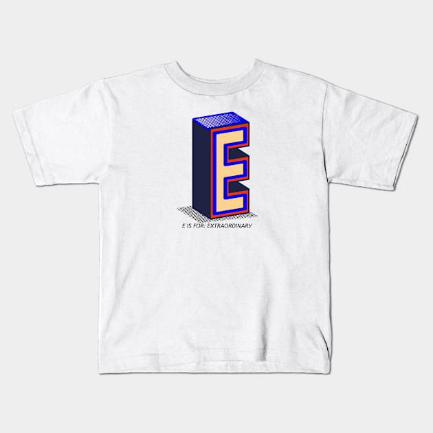 E initial Kids T-Shirt by asian tee